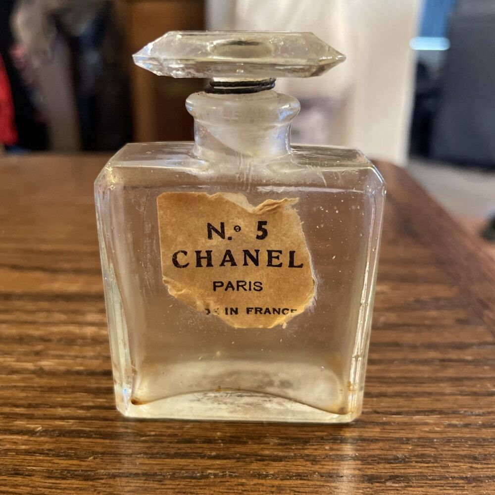 Vintage Chanel No 5 Empty Perfume Glass Bottle 1960s? Paris Vanity Display Piece